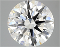 Lab Grown Diamond 3.56 Carats, Round with Ideal Cut, F Color, VVS2 Clarity and Certified by IGI