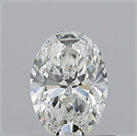Natural Diamond 0.55 Carats, Oval with  Cut, F Color, VS1 Clarity and Certified by GIA