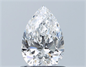 Natural Diamond 0.71 Carats, Pear with  Cut, D Color, VVS2 Clarity and Certified by GIA