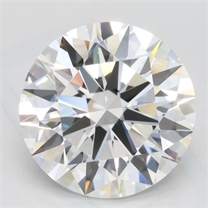 Picture of Lab Grown Diamond 2.91 Carats, Round with Excellent Cut, D Color, VVS1 Clarity and Certified by GIA