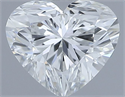 Natural Diamond 0.30 Carats, Heart with  Cut, F Color, VVS1 Clarity and Certified by GIA