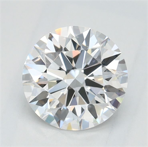 Picture of Lab Grown Diamond 0.88 Carats, Round with Ideal Cut, D Color, VVS2 Clarity and Certified by IGI