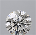 Natural Diamond 0.42 Carats, Round with Excellent Cut, H Color, IF Clarity and Certified by IGI