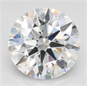 Lab Grown Diamond 3.30 Carats, Round with Ideal Cut, D Color, VVS1 Clarity and Certified by IGI