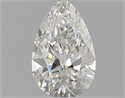 Natural Diamond 0.53 Carats, Pear with  Cut, H Color, VVS1 Clarity and Certified by GIA