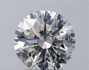 Foto Diamante Natural 3.01 quilates, Redondo , Color G, claridad SI2 y certificado HRD de