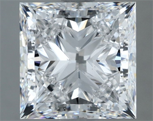 Picture of Natural Diamond 3.03 Carats, Princess with  Cut, D Color, VS2 Clarity and Certified by GIA