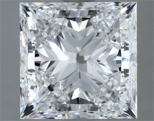 Picture of Natural Diamond 3.03 Carats, Princess with  Cut, D Color, VS2 Clarity and Certified by GIA