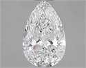 Natural Diamond 0.50 Carats, Pear with  Cut, D Color, SI1 Clarity and Certified by GIA