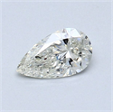 Diamante Natural 0.43 quilates, De pera , Color J, claridad SI1 y certificado GIA