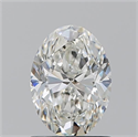 Natural Diamond 1.20 Carats, Oval with  Cut, H Color, SI1 Clarity and Certified by GIA
