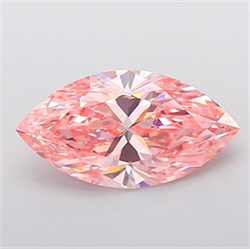 Picture of Lab Grown Diamond 4.07 Carats, Marquise with  Cut, Fancy Intense Pink Color, VS1 Clarity and Certified by IGI