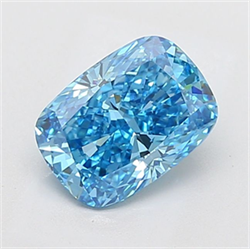 Picture of Lab Grown Diamond 2.54 Carats, CUSHION MODIFIED with  Cut, Fancy Vivid Blue Color, VS1 Clarity and Certified by IGI