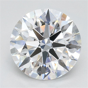 Picture of Lab Grown Diamond 2.45 Carats, Round with Ideal Cut, D Color, VVS1 Clarity and Certified by IGI