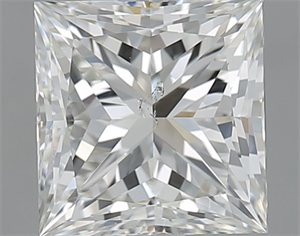Foto Diamante Natural 1.50 quilates, Princesa , Color J, claridad SI1 y certificado GIA de