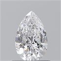 Natural Diamond 0.70 Carats, Pear with  Cut, D Color, VS2 Clarity and Certified by GIA