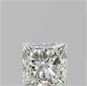 Natural Diamond 0.60 Carats, Princess with  Cut, J Color, VVS2 Clarity and Certified by GIA