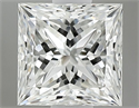 Natural Diamond 0.64 Carats, Princess with  Cut, G Color, SI1 Clarity and Certified by GIA