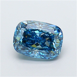 Picture of Lab Grown Diamond 2.05 Carats, CUSHION MODIFIED with  Cut, Fancy Vivid Blue Color, VS2 Clarity and Certified by IGI