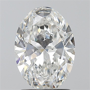 Picture of Natural Diamond 1.51 Carats, Oval with  Cut, F Color, SI1 Clarity and Certified by GIA
