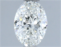 Natural Diamond 0.90 Carats, Oval with  Cut, H Color, VVS2 Clarity and Certified by IGI