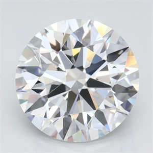 Picture of Lab Grown Diamond 3.03 Carats, Round with Ideal Cut, D Color, IF Clarity and Certified by IGI