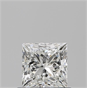 Natural Diamond 0.65 Carats, Princess with  Cut, H Color, VVS1 Clarity and Certified by GIA