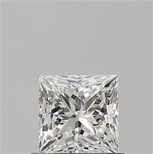 Picture of Natural Diamond 0.65 Carats, Princess with  Cut, H Color, VVS1 Clarity and Certified by GIA