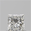 Natural Diamond 0.57 Carats, Princess with  Cut, J Color, VVS1 Clarity and Certified by GIA
