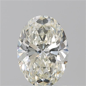 Picture of Natural Diamond 1.50 Carats, Oval with  Cut, K Color, VVS2 Clarity and Certified by GIA