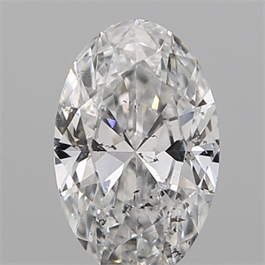 Picture of Natural Diamond 0.70 Carats, Oval with  Cut, E Color, I1 Clarity and Certified by GIA