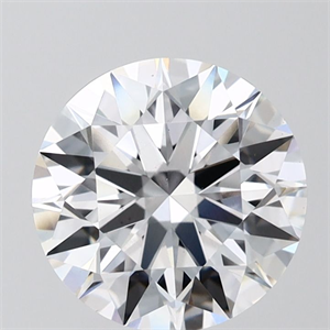 Picture of Lab Grown Diamond 2.58 Carats, Round with Excellent Cut, D Color, VS2 Clarity and Certified by GIA