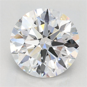 Picture of Lab Grown Diamond 2.13 Carats, Round with Excellent Cut, D Color, IF Clarity and Certified by GIA
