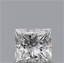 Natural Diamond 0.50 Carats, Princess with  Cut, D Color, VVS2 Clarity and Certified by GIA