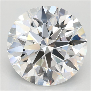 Picture of Lab Grown Diamond 3.08 Carats, Round with Ideal Cut, D Color, VVS1 Clarity and Certified by IGI