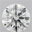 Lab Grown Diamond 3.51 Carats, Round with Ideal Cut, D Color, VVS2 Clarity and Certified by IGI