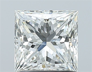 Picture of Natural Diamond 1.03 Carats, Princess with  Cut, H Color, SI2 Clarity and Certified by GIA