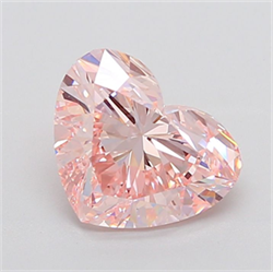 Picture of Lab Grown Diamond 4.17 Carats, Heart with  Cut, Fancy Intense Pink Color, VS1 Clarity and Certified by IGI