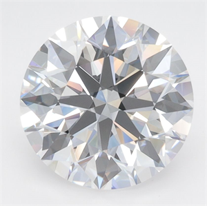 Picture of Lab Grown Diamond 3.37 Carats, Round with Excellent Cut, D Color, VVS2 Clarity and Certified by GIA