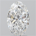 Natural Diamond 2.00 Carats, Oval with  Cut, D Color, VS1 Clarity and Certified by GIA