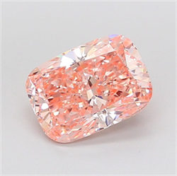 Picture of Lab Grown Diamond 3.02 Carats, CUSHION MODIFIED with  Cut, Fancy Vivid Pink Color, VS1 Clarity and Certified by IGI