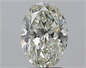 Natural Diamond 2.51 Carats, Oval with  Cut, J Color, SI1 Clarity and Certified by GIA