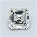 Natural Diamond 1.30 Carats, Asscher with  Cut, I Color, VS1 Clarity and Certified by GIA