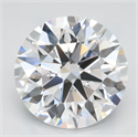 Lab Grown Diamond 3.00 Carats, Round with Ideal Cut, D Color, VVS1 Clarity and Certified by IGI