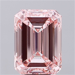 Picture of Lab Grown Diamond 10.02 Carats, Emerald with  Cut, Fancy Intense Pink Color, VS1 Clarity and Certified by IGI