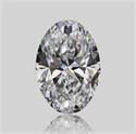 Natural Diamond 0.54 Carats, Oval with  Cut, D Color, VVS2 Clarity and Certified by GIA