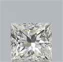 Natural Diamond 0.71 Carats, Princess with  Cut, I Color, VVS2 Clarity and Certified by GIA