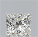 Natural Diamond 0.71 Carats, Princess with  Cut, I Color, VVS2 Clarity and Certified by GIA