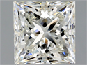 Natural Diamond 1.70 Carats, Princess with  Cut, J Color, SI1 Clarity and Certified by GIA