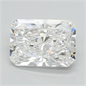 Lab Grown Diamond 1.04 Carats, Radiant with  Cut, E Color, VVS2 Clarity and Certified by IGI